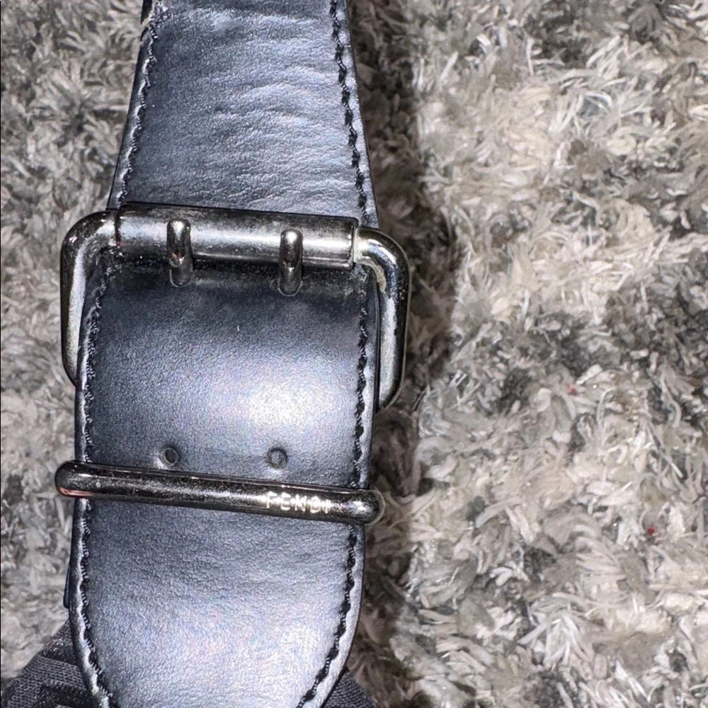 Fendi Black FF Monogram Saddle Bag - Picture 10 of 16